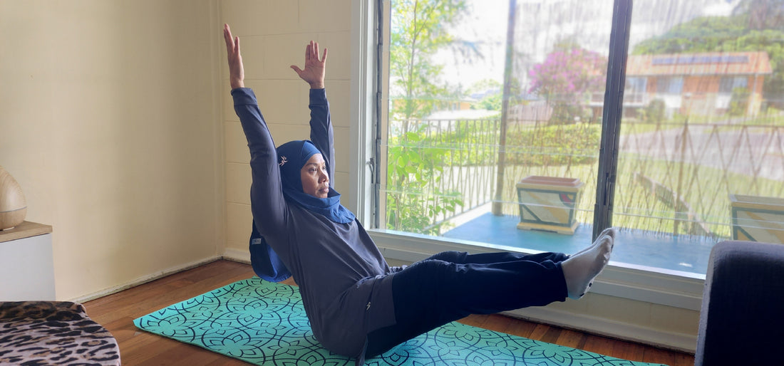 Yoga in modest activewear
