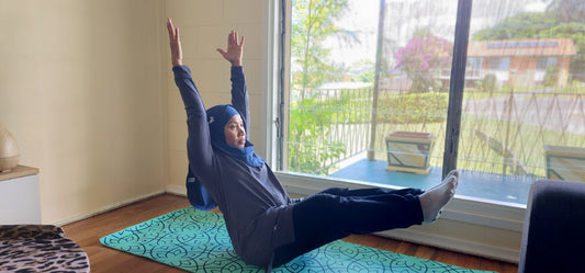 Yoga in modest activewear