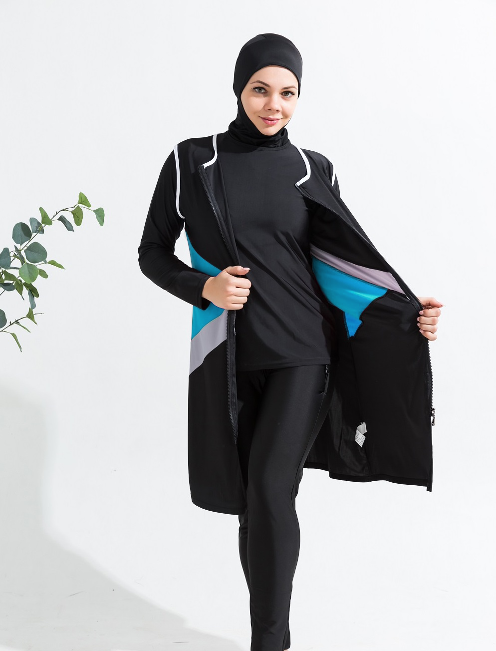 Aqua Flex Layered 4-piece Modest Swimwear Set