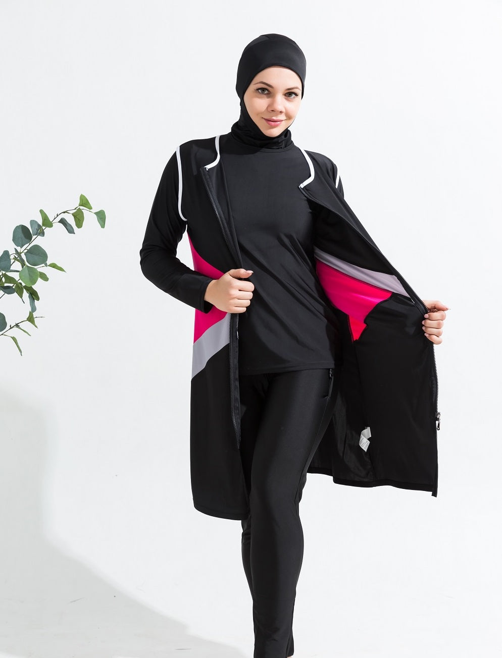Aqua Flex Layered 4-piece Modest Swimwear Set