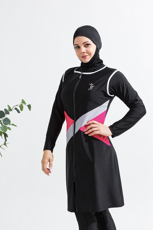 Aqua Flex Layered 4-piece Modest Swimwear Set