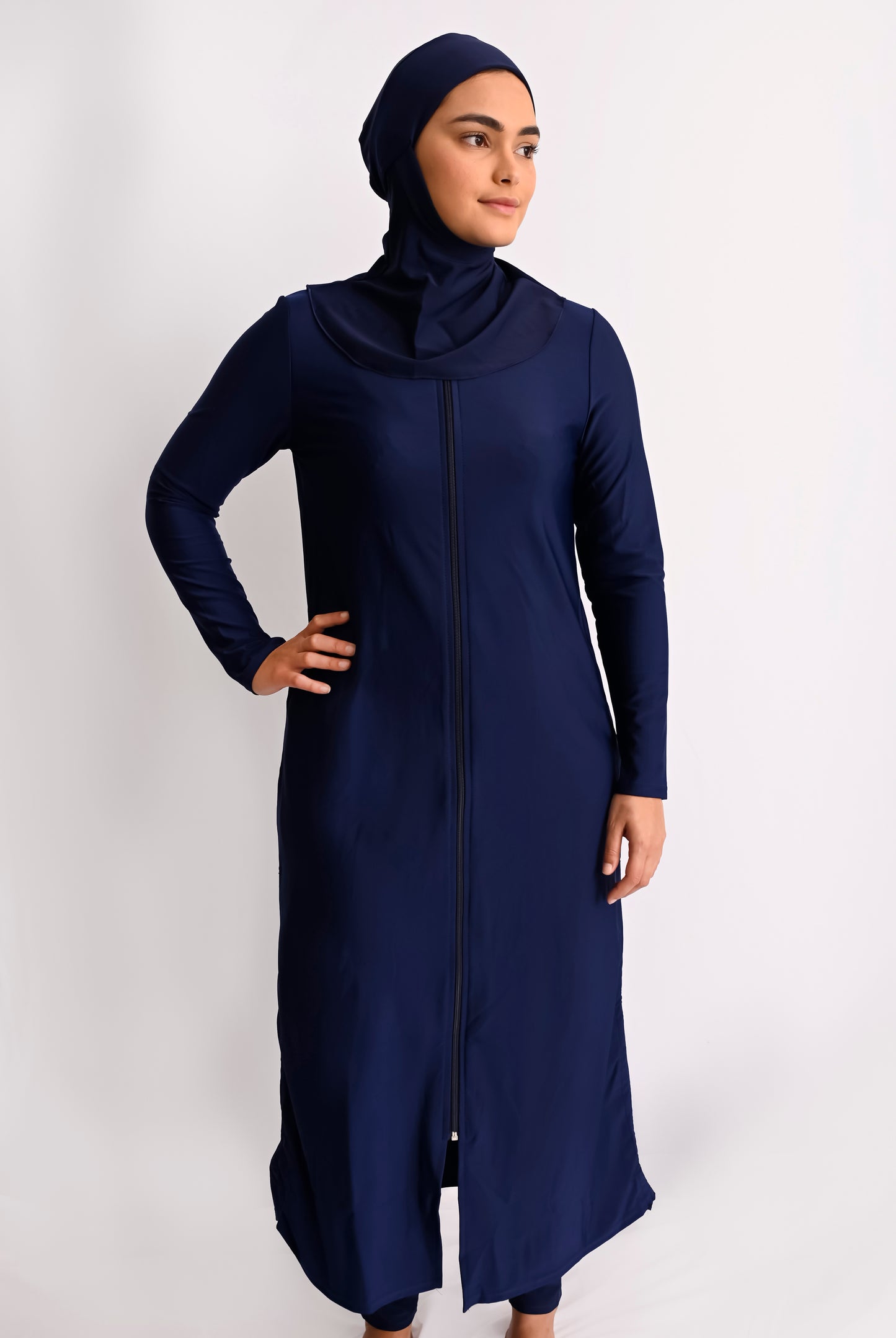 aqua chic modest swimwear in navy