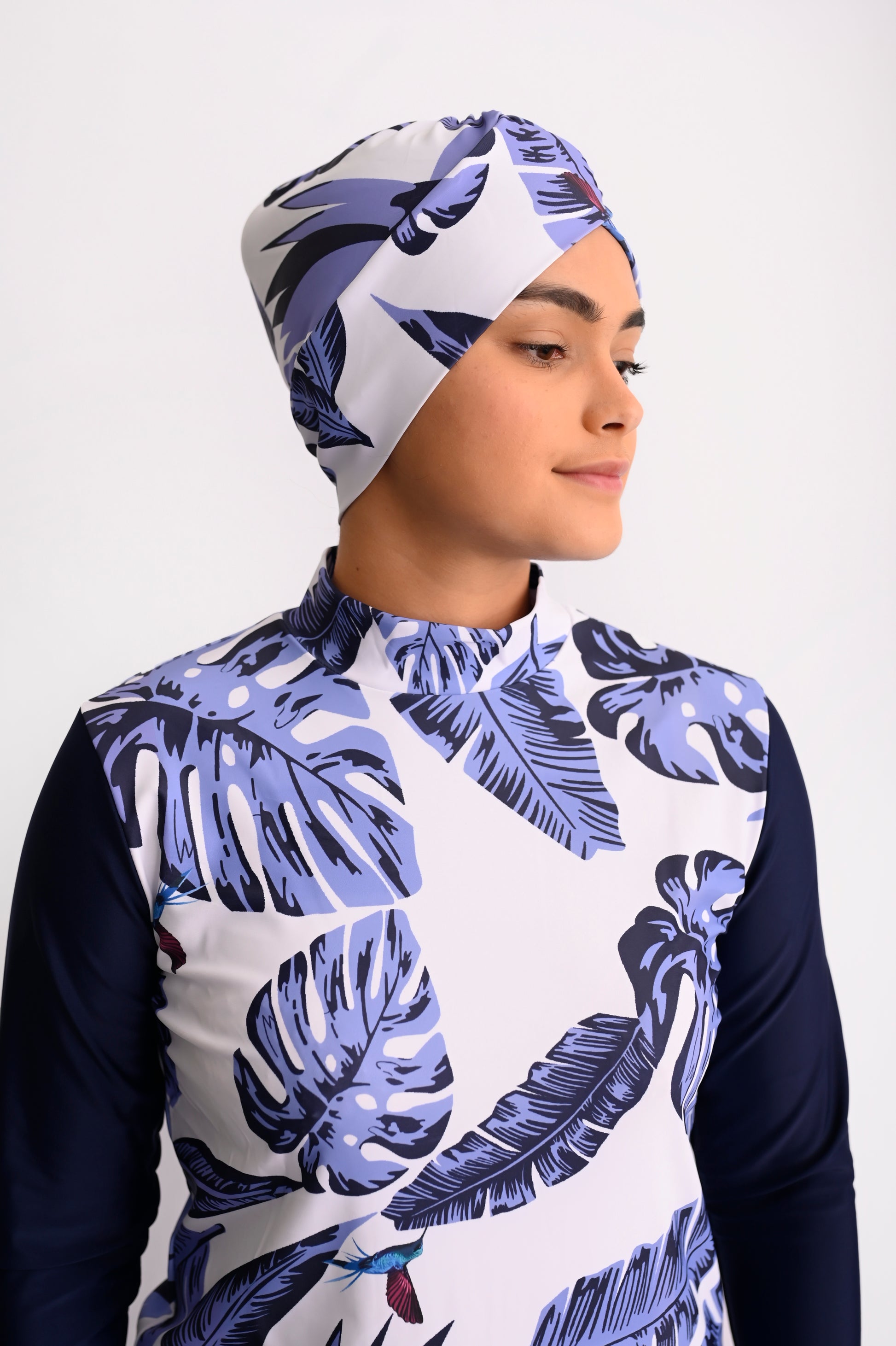 hummingbird_paradise_turban_swimsuit_navy_turban