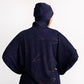 Back view of luxe blue ultra modest swimdress